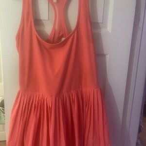 Coral Sleeveless Athlesuire Dress/Shorts